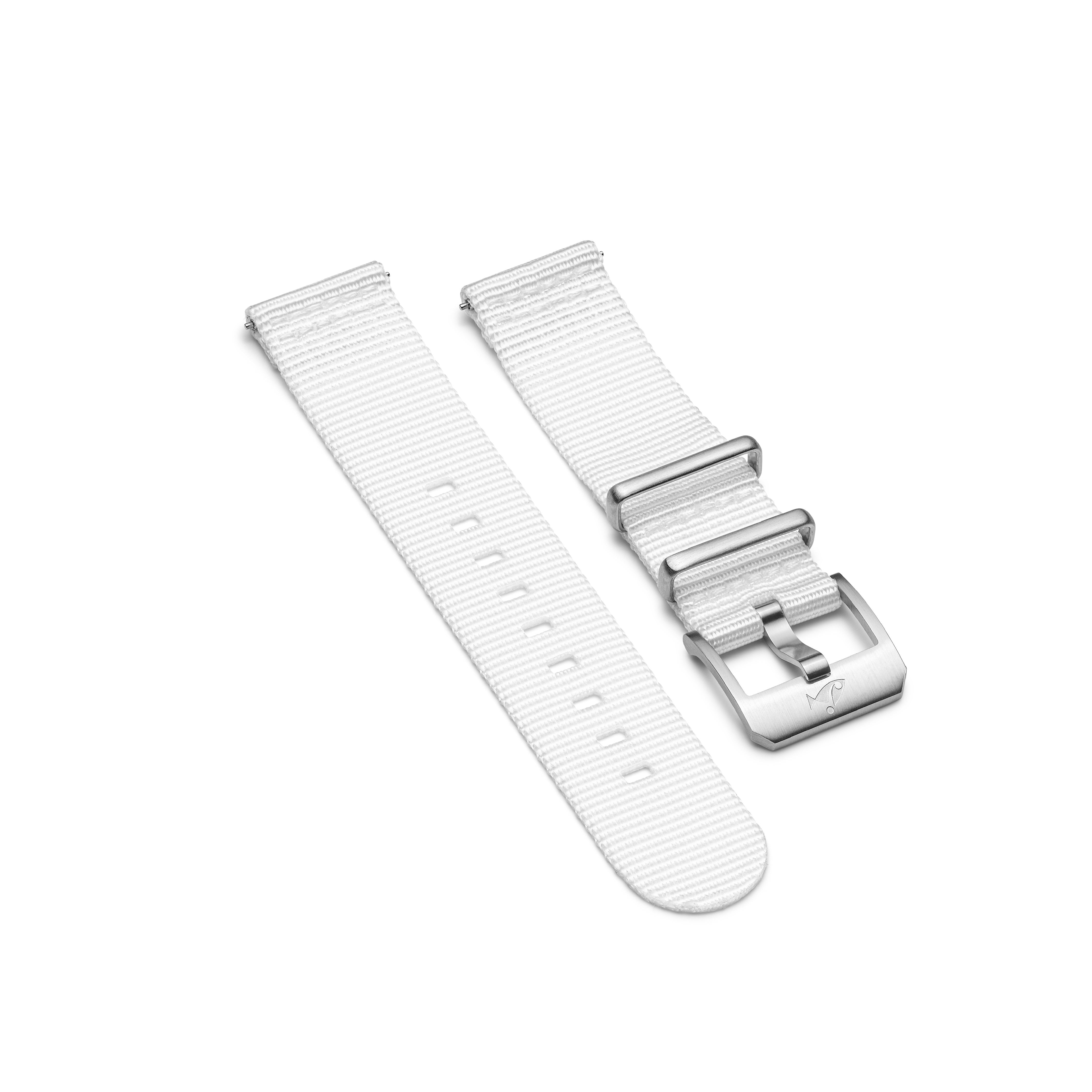 NATO strap with pin buckle, White