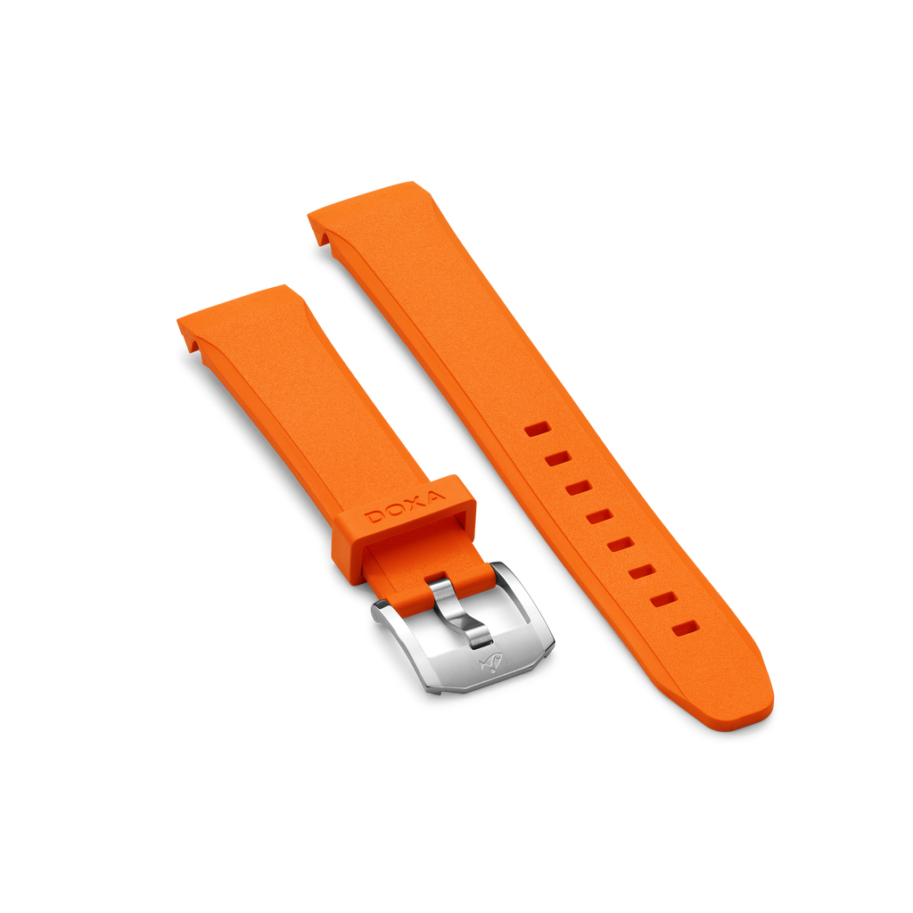 SUB 200 C-GRAPH II Rubber strap with buckle, Orange – DOXA Watches UK