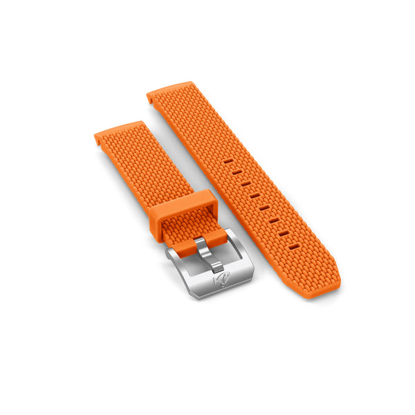 Rubber strap with buckle, Orange